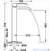 Tres CUADRO Bateria umywalkowa stojąca wysoka XXL  czarny mat 00681001NM